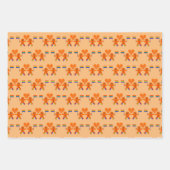 ゲイメンズクリスマスジンジャーブレッドカスタムカップル ラッピングペーパーシート (正面3)