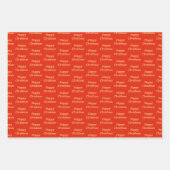 ゲイメンズクリスマスジンジャーブレッドカスタムカップル ラッピングペーパーシート (正面2)