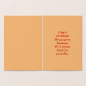 ゲイメンズクリスマスジンジャーブレッドカップル夫 箔カード (内部)