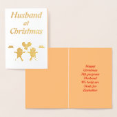 ゲイメンズクリスマスジンジャーブレッドカップル夫 箔カード (ディスプレー)