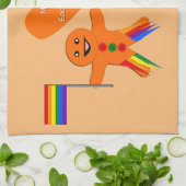 ゲイメンズクリスマスジンジャーブレッドカップル キッチンタオル (折り畳み)