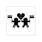 ゲイメンズクリスマスジンジャーブレッドカップル ラバースタンプ (インプリント)