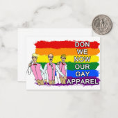 ゲイメンズコーラスクリスマスカード ノートカード (正面/裏面インサイチュ)