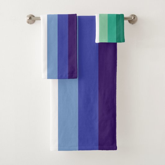 ゲイメンズプライド、ストライプのプリント、LGBTQプライド バスタオルセット (インサイチュ)