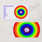 ゲイメンズラウンドレインボーカスタムビジネスカード 名刺 (正面/裏面)