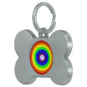 ゲイメンズラウンドレインボーペットタグ ペットネームタグ (正面右)