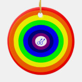 ゲイメンズラウンドレインボーペンダント セラミックオーナメント (裏面)