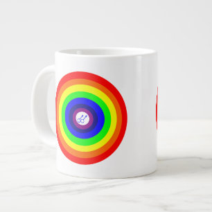 ゲイメンズラウンドレインボーマグ ジャンボコーヒーマグカップ