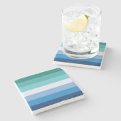 ゲイメンズ国旗(LGBTシンボル) (ゲイプライド) (MLM) ⚣ ストーンコースター (横)