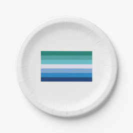 ゲイメンズ国旗（LGBTシンボル） (ゲイプライド) (MLM) ⚣ ペーパープレート