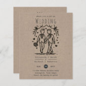 ゲイメンズ結婚マンガのグルームズおもしろい手書き (正面/裏面)