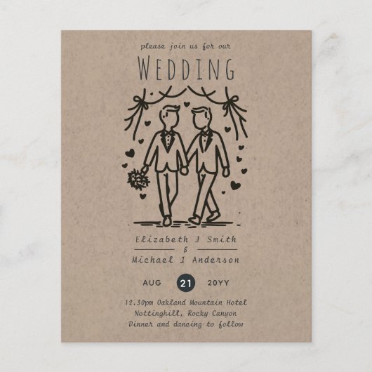 ゲイメンズ結婚マンガのグルームズおもしろい手書き (正面)