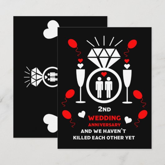 ゲイメンズ結婚2周年記念 (正面/裏面)