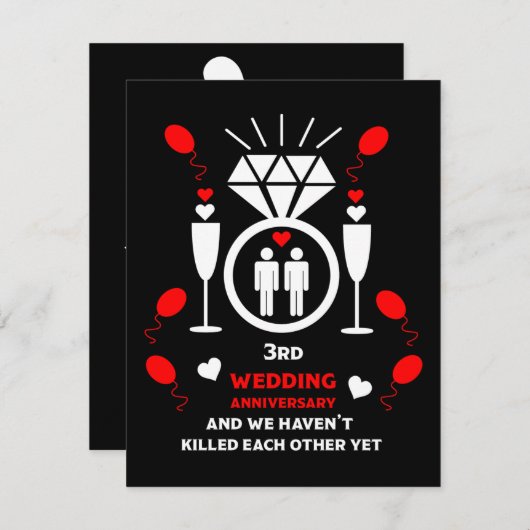 ゲイメンズ結婚3周年記念 (正面/裏面)