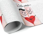 ゲイメンフィンガーピープルインラブベミーンバレンタイン ラッピングペーパー (ロールコーナー)