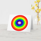 ゲイメンラウンドレインボーグリーティングカード カード (黄色い花)