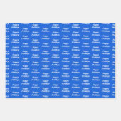 ゲイメンレインボークリスマスツリーとプレゼントカスタム ラッピングペーパーシート (正面3)