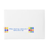 ゲイメンレインボークリスマスツリーとプレゼントカスタム ラップアラウンド宛名ラベル (正面)