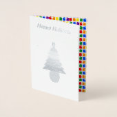 ゲイメンレインボークリスマスツリーとプレゼントカスタム 箔カード (正面)