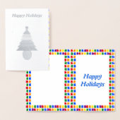 ゲイメンレインボークリスマスツリーとプレゼントカスタム 箔カード (ディスプレー)