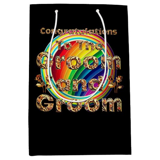 ゲイメン結婚ズ抱き枕 ミディアムペーパーバッグ (正面)