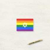 ゲイユダヤプライド国旗 ポストイット (デスク上)