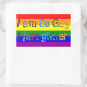 ゲイユーモア私はゲイIファルトグリッター 長方形シール (バッグ)