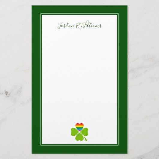 ゲイラッキークローバー 便箋 (正面)