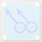 ゲイラバーズコパーソナライズされたースター ガラスコースター (裏面)