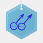 ゲイラバーパーソナライズされたズガラスオーナメント ガラスオーナメント (正面)