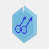 ゲイラバーパーソナライズされたズガラスオーナメント ガラスオーナメント (正面左)