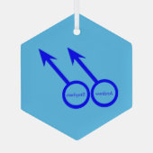 ゲイラバーパーソナライズされたズガラスオーナメント ガラスオーナメント (裏面)