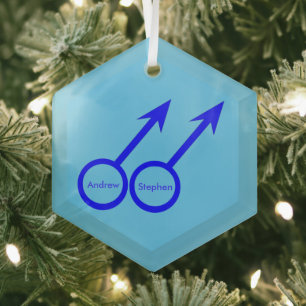 ゲイラバーパーソナライズされたズガラスオーナメント ガラスオーナメント