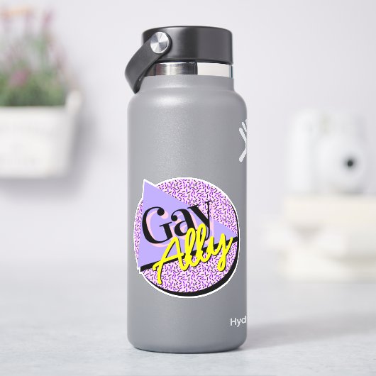 ゲイリーパープルイエロー80sメンフィススタイル シール (HydroFlask)