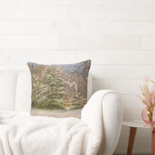 ゲイリー・ポリングによる森のクリスマス クッション