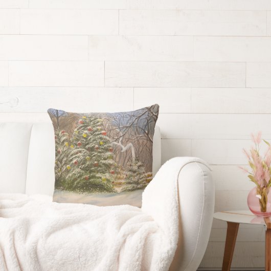 ゲイリー・ポリングによる森のクリスマス クッション (ソファ)