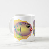 ゲイルのgabelによるお洒落な魚の芸術のギフト コーヒーマグカップ (正面左)