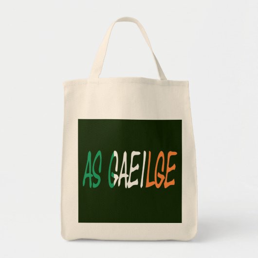 ゲイルゲがアイルランド国旗gtcntに覆われているように トートバッグ (正面)