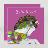 ゲイル回転木馬ホース招待状 招待状 (正面/裏面)