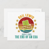 ゲイル・ルイス、我々は、時代のサインの終わりにあなたに敬意を表する シーズンポストカード (正面/裏面)