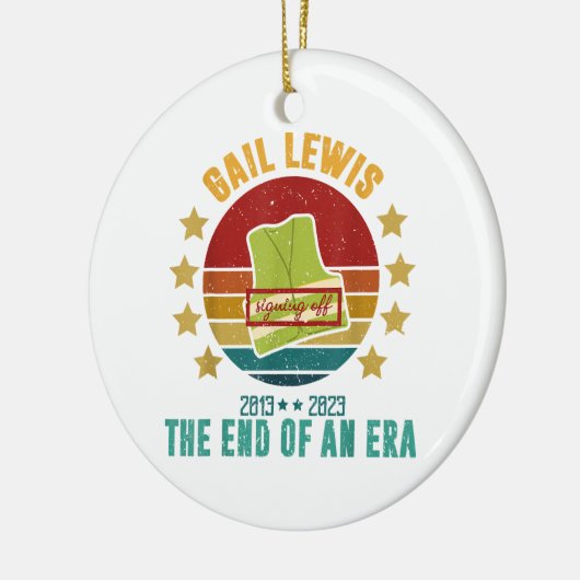 ゲイル・ルイス、我々は、時代のサインの終わりにあなたに敬意を表する セラミックオーナメント (左)