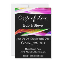 ゲイレインボーアート結婚式招待状