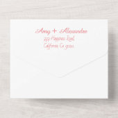 ゲイレインボーカラフルLGBTプライドRSVP QRコード オールインワン招待状 (裏面)