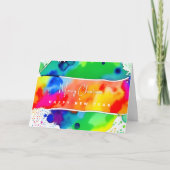 ゲイレインボークリスマスホリデーカード シーズンカード (正面)