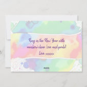 ゲイレインボークリスマスホリデーカード シーズンカード (裏面)