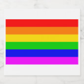 ゲイレインボートランスジェンダーレインボーフラグ ビールラベル (シングルラベル)