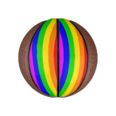 ゲイレインボートランスジェンダーレインボーフラグ ミニバスケットボール (縦)