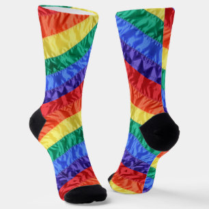 ゲイレインボーフラッグストライプレインボープライドLGBT LGBTQ ソックス
