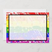 ゲイレインボーフリーダムフラッグウェディング日付を保存 セーブザデート (裏面)