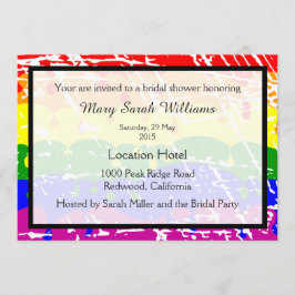 ゲイレインボーブライダルシャワー招待 招待状